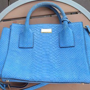 Blue leather bag